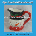 2016 decoración de Navidad taza de café de cerámica con platillo en forma de muñeco de nieve